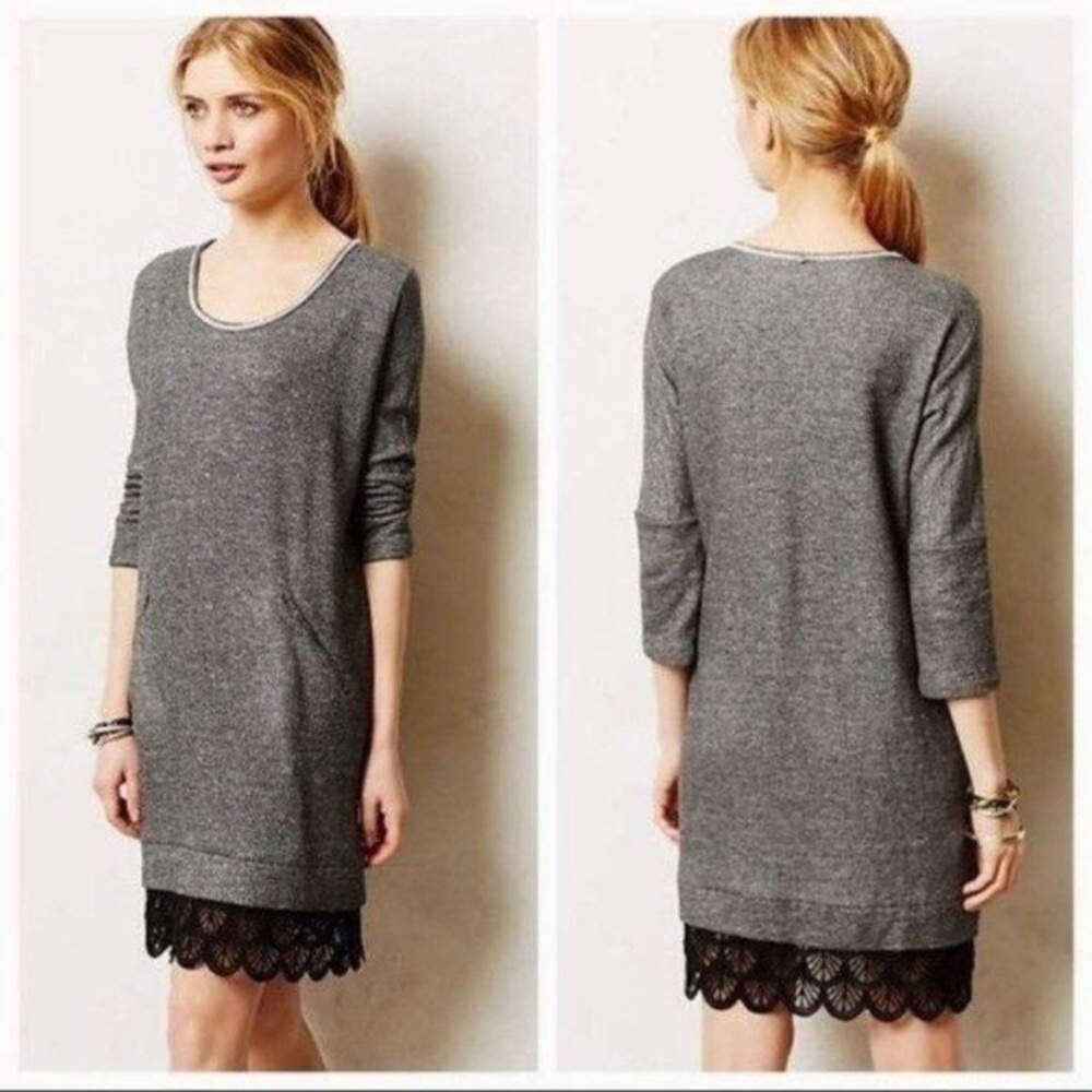 Anthropologie Dolan Fiona Lace Sweatshirt Dress XS